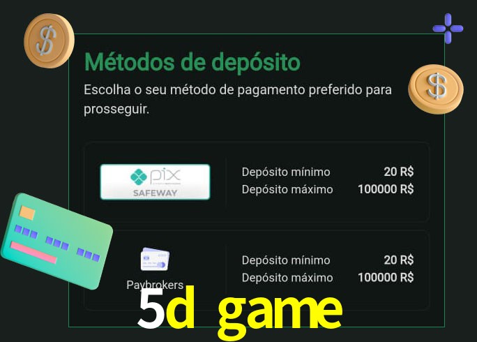 O cassino 5d game oferece uma grande variedade de métodos de pagamento
